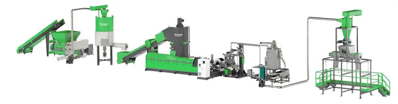 Línea de granulación de plástico