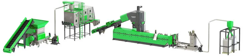 Línea de granulación de plástico